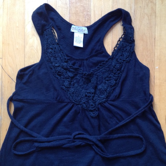 Bathing Suit Crotchet Coverall Racer Back Sz Small - Picture 7 of 8